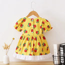 Kids Baby Girl Birthday Party Princess Dress Short Sleeve Rose Flowers Printed Summer Dresses Cute Clothing X3235696 - Tuzzut.com Qatar Online Shopping