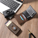 AirTag Wallet - Premium Leather Card Holder RFID Blocking Smart Wallet with AirTag Case - Tuzzut.com Qatar Online Shopping