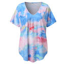 Women Casual Printing Shirts Short Sleeve Loose Tee Top S3503214 - Tuzzut.com Qatar Online Shopping