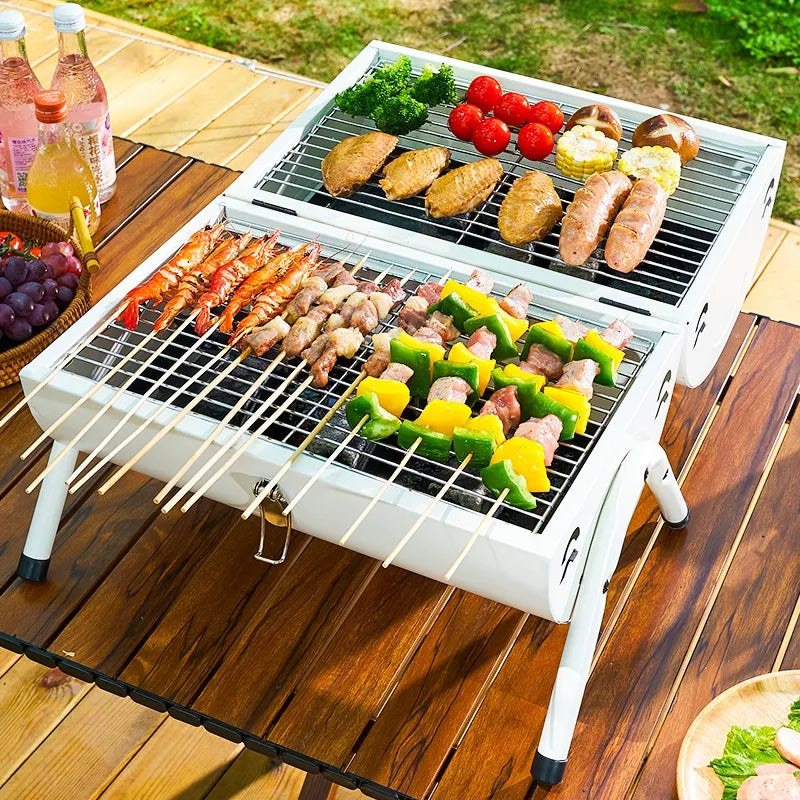 Portable Barbecue Grill Basin K-707 - Storage size: 37.5 * 25.5 * 38cm - Tuzzut.com Qatar Online Shopping