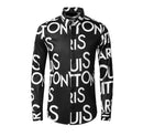 Letter Printed Long Sleeve Causal Mens Shirts   X4326911 - TUZZUT Qatar Online Shopping