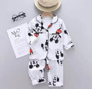 Children Silk Long Sleeve Top+Trousers 2Pcs Pajamas Set   1646193 - TUZZUT Qatar Online Shopping