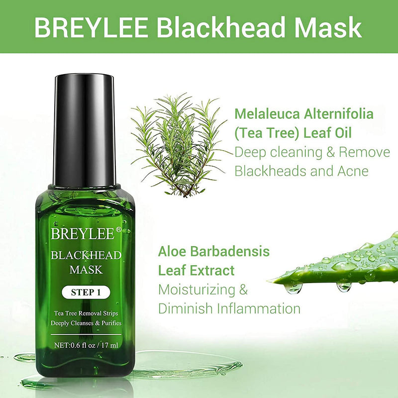 BREYLEE Blackhead Remover, 3 in 1 Blackhead Removing Kit Tea Tree Oil Blackhead Remover Mask Kit - Tuzzut.com Qatar Online Shopping