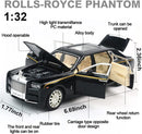 Diecast Cars 1:32 Scale Rolls-Royce Phantom Model Car with Sound and Light for Kids 005405002 - Silver - TUZZUT Qatar Online Shopping