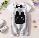 Newborn Short Sleeve T Shirt Print Jumpsuit  2pcs Set   1608587 - TUZZUT Qatar Online Shopping