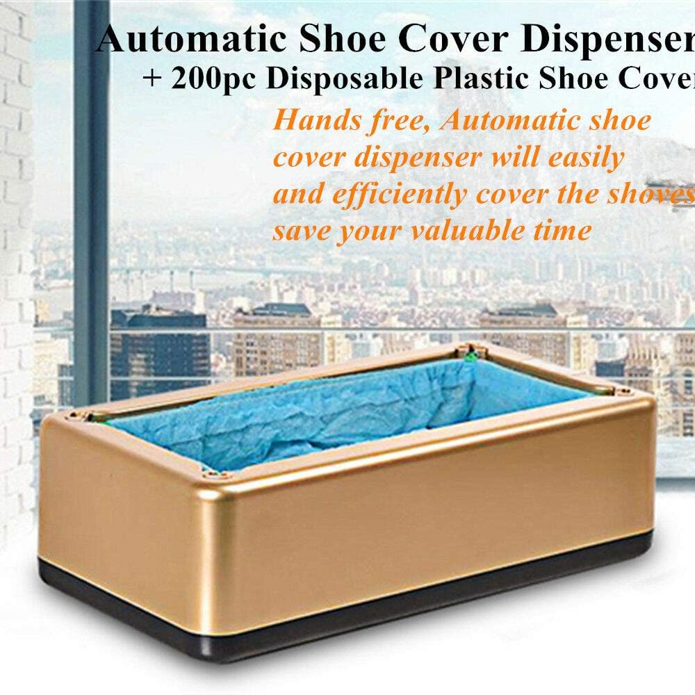 Automatic Shoe Cover Dispenser + 200pc Disposable Plastic Shoe Cover Automatic Shoe Cover Dispenser + 200pc Disposable Plastic Shoe Cover