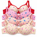 5pcs set Women’s Floral Print Bras – Assorted Colours BL14