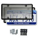 2PCS Universal Tinted Smoked License Plate Tag Shield Cover and Frame - TUZZUT Qatar Online Shopping