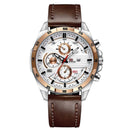 Men's Leather Quartz Watch W6676 - TUZZUT Qatar Online Shopping