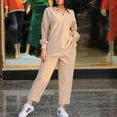 2 Pcs Women's Long Sleeve Tie Dye/Splash-ink Pants Set 457237 - S - TUZZUT Qatar Online Shopping