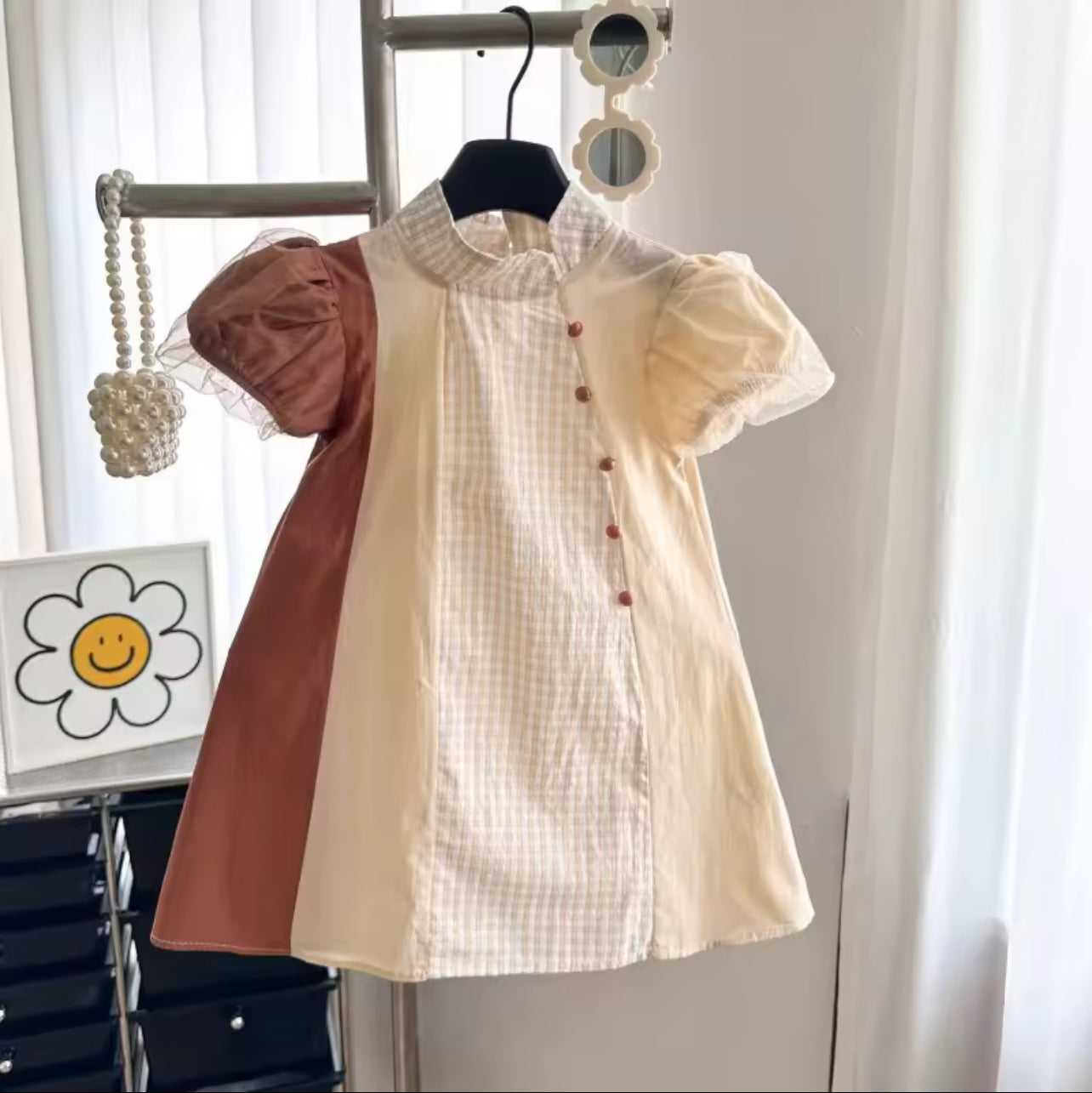Summer Girl's Dress Retro Style Splicing Dress 1641197 Summer Girl's Dress Retro Style Splicing Dress 1641197