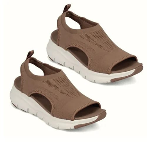 Summer Women Sandals Mesh Fish Platform Women's Open Toe Shoes Wedge Sandals Ladies - Tuzzut.com Qatar Online Shopping