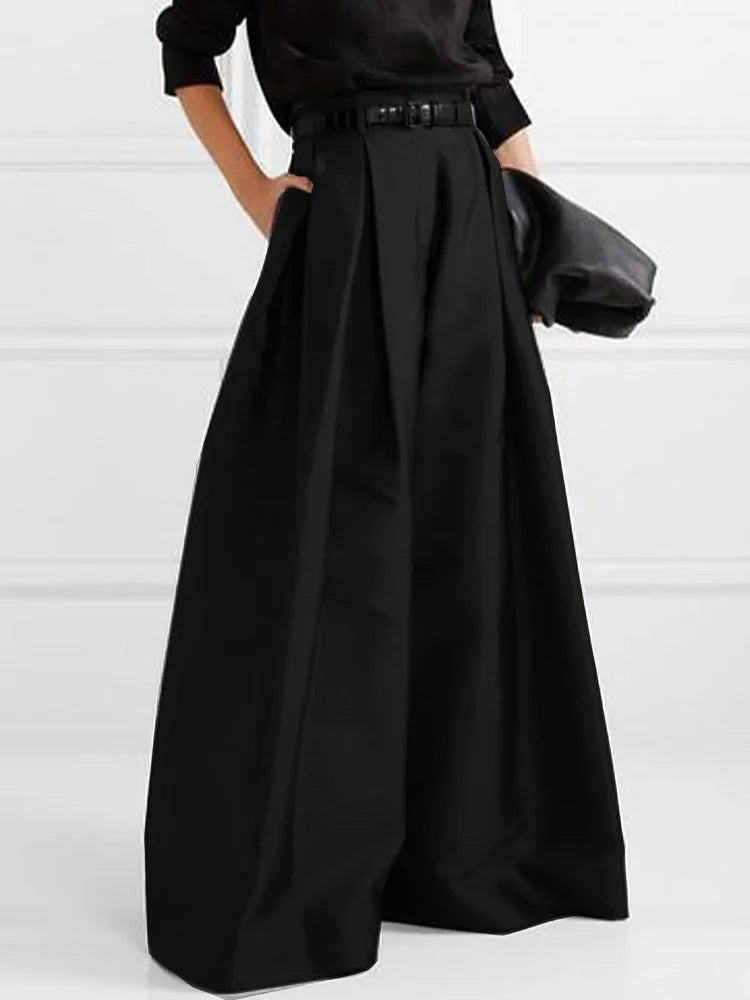 Stylish Loose High Waisted Solid Color Wide Leg Pants 102645 Stylish Loose High Waisted Solid Color Wide Leg Pants 102645