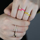 Open Adjusted Colorful Women Finger Band Rings - X4362614 - Tuzzut.com Qatar Online Shopping