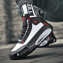 Basketball Shoes for Men Lace-Up High Top Sneakers Mens Retro Basketball Shoes Breathable Trend Men Sneakers Walking Shoes   X3612194 - TUZZUT Qatar Online Shopping