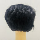 Black Short Synthetic Hair Wig Curly Hair Head Cover Short Style Fiber Wig 6inch S3766667 - TUZZUT Qatar Online Shopping