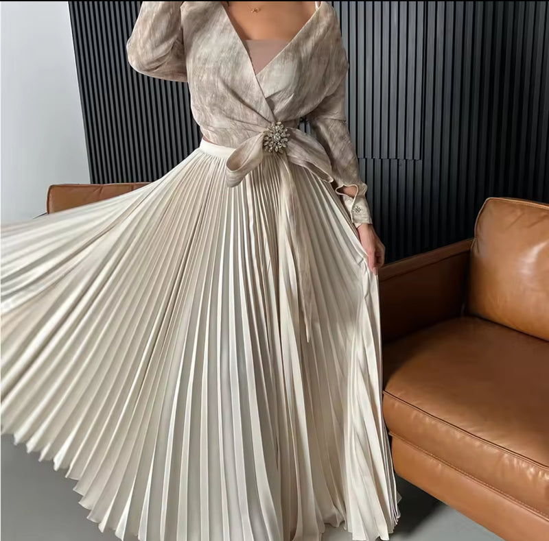 Chiffon A-Line Crystal Evening Dress S5081746 - TUZZUT Qatar Online Shopping