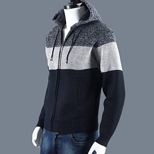 Autumn New Men's Knitted Hooded Cardigan Jacket S3218901 3XL