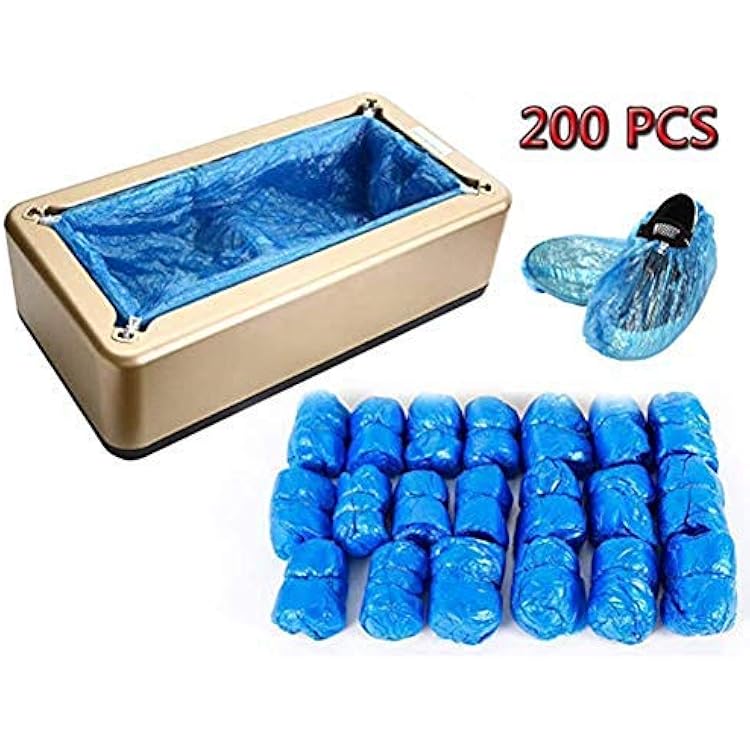 Automatic Shoe Cover Dispenser + 200pc Disposable Plastic Shoe Cover Automatic Shoe Cover Dispenser + 200pc Disposable Plastic Shoe Cover