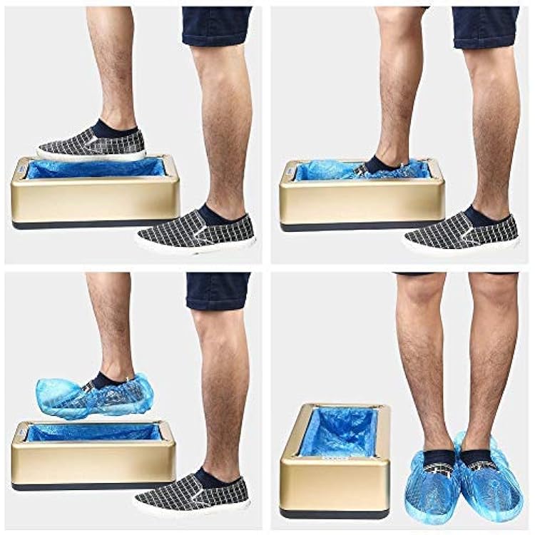 Automatic Shoe Cover Dispenser + 200pc Disposable Plastic Shoe Cover Automatic Shoe Cover Dispenser + 200pc Disposable Plastic Shoe Cover