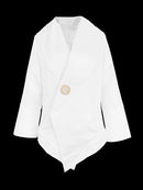 Long Sleeves Loose Buttoned Stand Collar Tops 152436 - TUZZUT Qatar Online Shopping