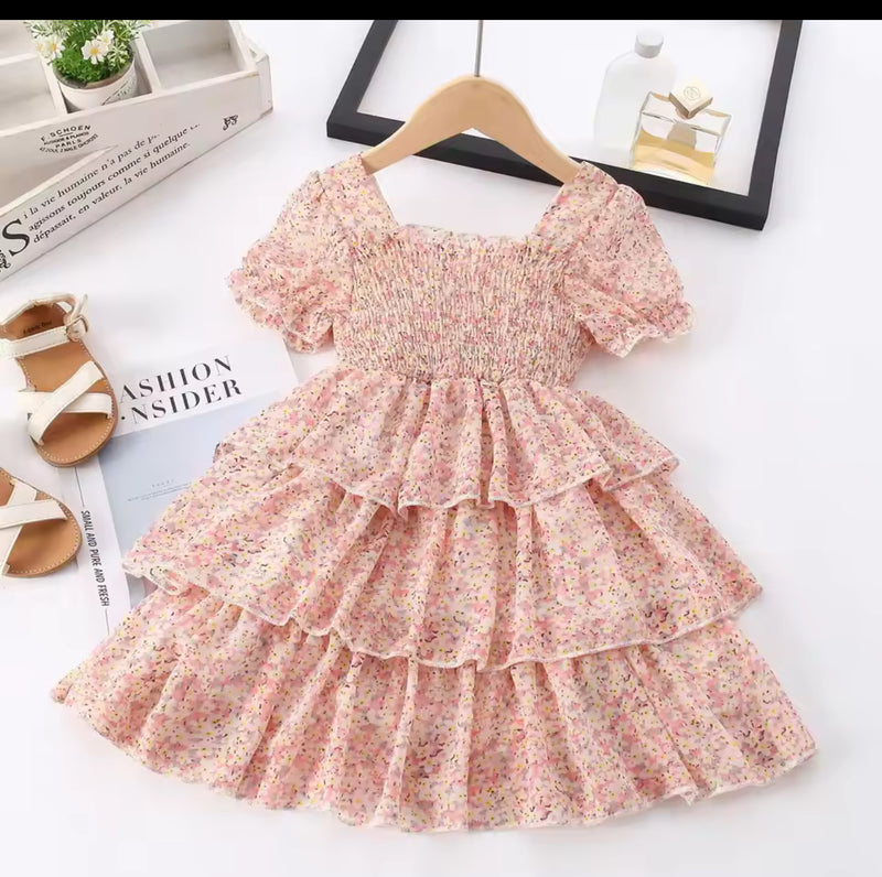 Kids Girls Floral Print Dress 1251889 - TUZZUT Qatar Online Shopping