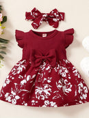 Baby Girl 2-Piece Summer Floral  Dress With Headband   1269198 - TUZZUT Qatar Online Shopping