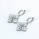 earrings with mother-of-pearl and cubic zirconia SE88 - TUZZUT Qatar Online Shopping