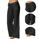 Celmia Oversized Women Vintage Wide Leg Pants Autumn Linen Palazzo Fashion Long Trouser Casual Elastic Waist Solid Pantalon S2268701 - Tuzzut.com Qatar Online Shopping