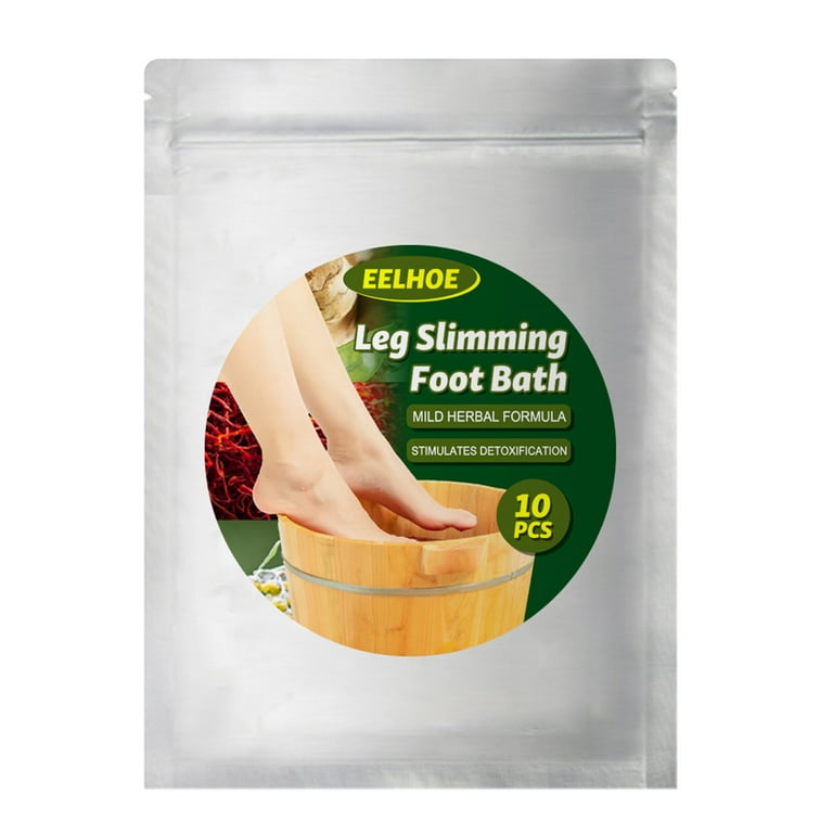 EELHOE 10Pcs Leg Slimming Foot Bath Bags Mild Herbal Formula Increase Blood Circulation Stimulate Detoxification Reduce Leg Edema EELHOE 10Pcs Leg Slimming Foot Bath Bags Mild Herbal Formula Increase Blood Circulation Stimulate Detoxification Reduce Leg Edema