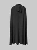 Simple Batwing Sleeves Lace-Up Solid Color High-Neck Midi Dresses 113993 - TUZZUT Qatar Online Shopping