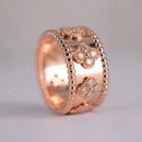 Sterling Silver Zircon Wide Kaleidoscope Ring Women's Fashion Temperament Luxury Brand High-end Jewelry S860987 - TUZZUT Qatar Online Shopping