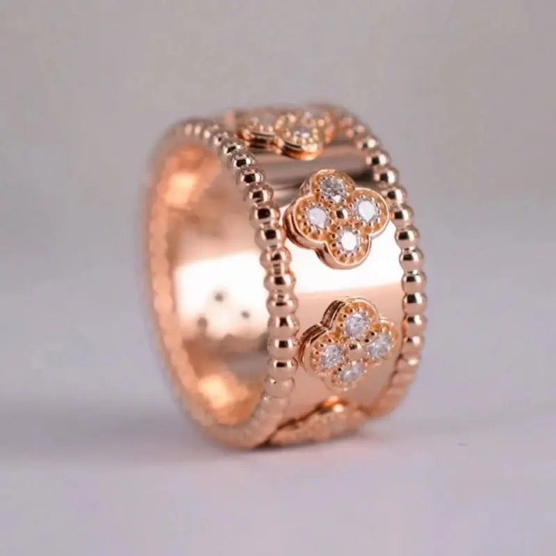 Sterling Silver Zircon Wide Kaleidoscope Ring Women's Fashion Temperament Luxury Brand High-end Jewelry S860987 Sterling Silver Zircon Wide Kaleidoscope Ring Women's Fashion Temperament Luxury Brand High-end Jewelry S860987