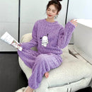 2 Pcs Women 's Long Sleeve Sleep Set 456320 - Free Size - TUZZUT Qatar Online Shopping