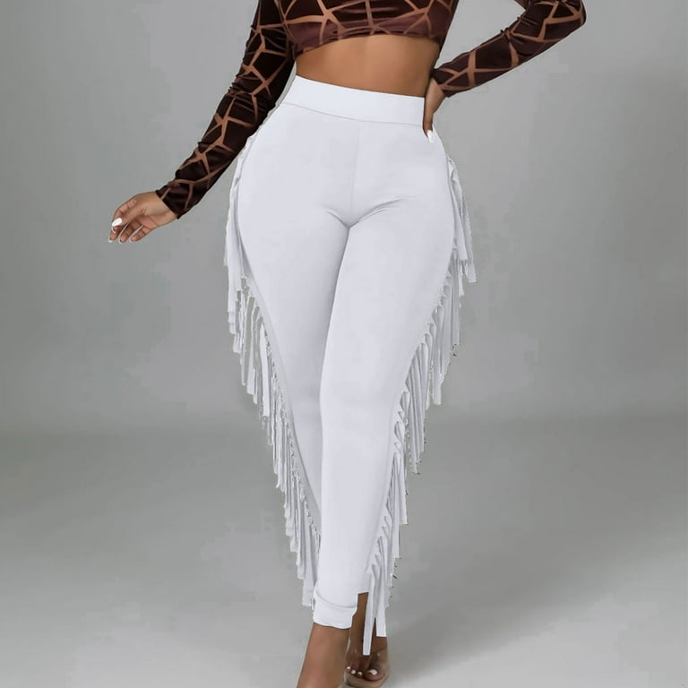 Women's Fringe Pants High Waist Jogger B871598 Women's Fringe Pants High Waist Jogger B871598