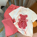 2pcs Cartoon Print Baby Girls Clothes Set, Kids Luminous T-shirt and Pants 1555361 - TUZZUT Qatar Online Shopping