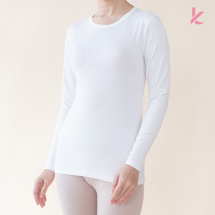 Women's Innerwear Long Sleeve Shirt in Off White - Free Size