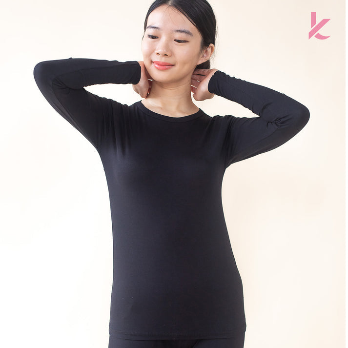 Women's Innerwear Long Sleeve Shirt in Black - Free Size Women's Innerwear Long Sleeve Shirt in Black - Free Size