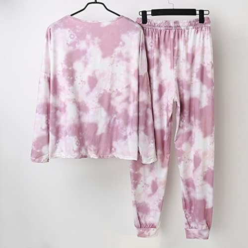 Womens Tie-Dyed Autumn Winter Elegant Home Suit Long Sleeve Trousers Split Pajam Women Pajama Set Soft S4153318 Womens Tie-Dyed Autumn Winter Elegant Home Suit Long Sleeve Trousers Split Pajam Women Pajama Set Soft S4153318