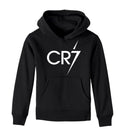 CR7 Pullover Long Sleeve Black Kids Hoodie CR07