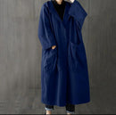 Womens Long Breasted Trench Coat Midi Length Overcoat Women's Casual Jackets Style Coat Women B-27564 - Tuzzut.com Qatar Online Shopping