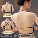 Women's Front Closure Wireless Eyelash Bralettethin Straps Comfort Halter Backless Cross Multiway Convertible Bras 71142 - TUZZUT Qatar Online Shopping