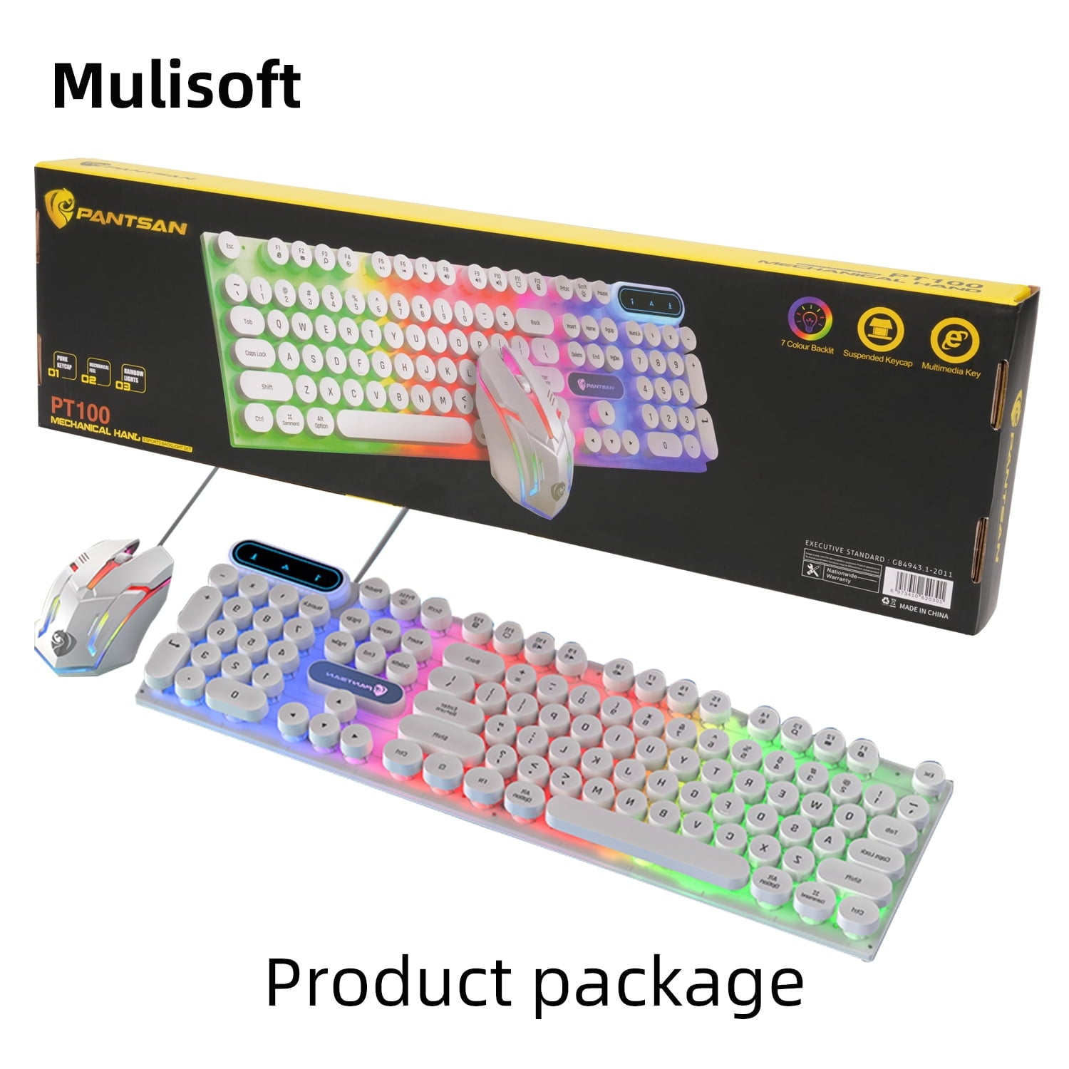 Pantsen PT100 Gaming Wired Keyboard and Mouse Set -364829 Pantsen PT100 Gaming Wired Keyboard and Mouse Set -364829