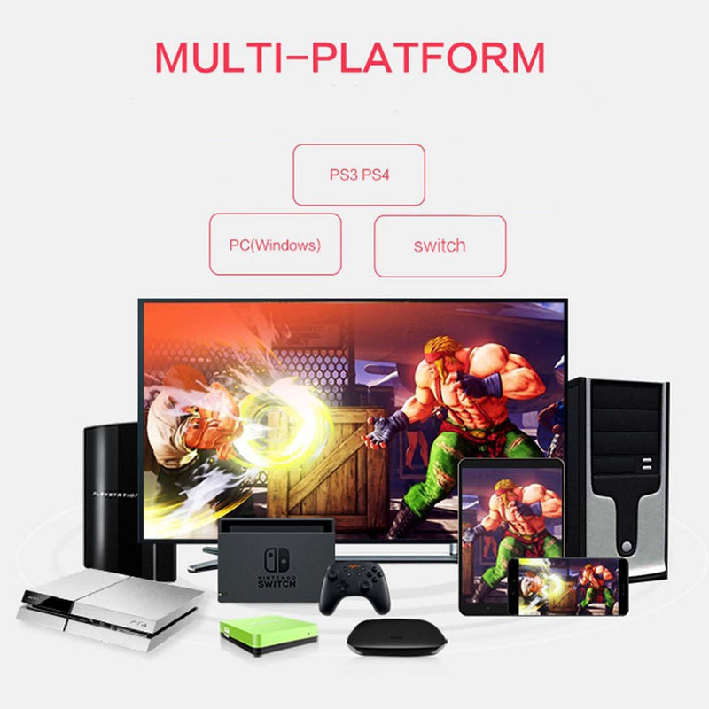 PXN 0082 Arcade Stick, Arcade Fight Stick - 8-Button Gaming Fighting Joystick - TUZZUT Qatar Online Shopping