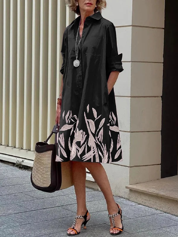 Women's Casual Shirt Dress Shirt Collar Long Sleeve Shift Midi Dresses 116137 Women's Casual Shirt Dress Shirt Collar Long Sleeve Shift Midi Dresses 116137