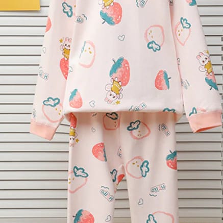2 Pcs Girls Pajama Sets 335222 -  (3-4 Y)