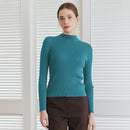 Women Stand Collar Knit Sweater 135503