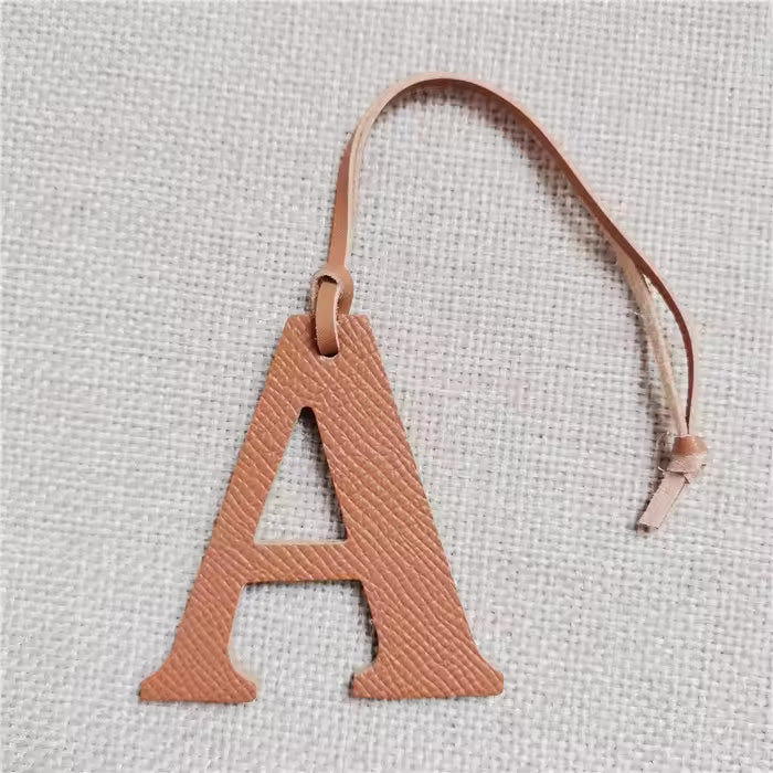 Leather English Letters Charm A Character Bag Pendant S3147842