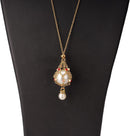 Adjustable Pearl Gemstone Lavalier Pendant Interchangeable Metal Braided Mesh Necklac Jewelry B-388701 - TUZZUT Qatar Online Shopping