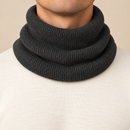 Charcoal Grey Ribbed Knit Neck Warmer 5482